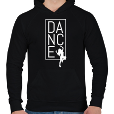 PRINTFASHION Dance (white) - Férfi kapucnis pulóver - Fekete
