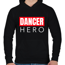 PRINTFASHION DANCER HERO - Férfi kapucnis pulóver - Fekete férfi pulóver, kardigán