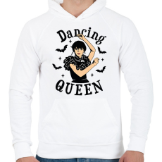PRINTFASHION Dancing Queen - Férfi kapucnis pulóver - Fehér