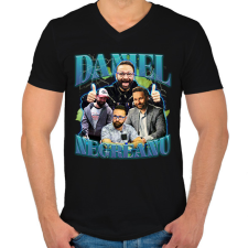 PRINTFASHION Daniel Negreanu - póker - Férfi V-nyakú póló - Fekete férfi póló