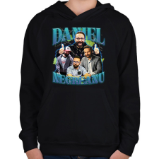 PRINTFASHION Daniel Negreanu - póker - Gyerek kapucnis pulóver - Fekete gyerek pulóver, kardigán