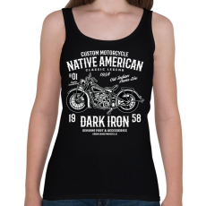 PRINTFASHION Dark Iron 1958 legendás motor - Női atléta - Fekete