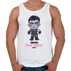 PRINTFASHION Dark Jonesy - Fortnite Season 8 - Férfi atléta - Fehér