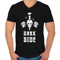PRINTFASHION DARK SIDE - Férfi V-nyakú póló - Fekete