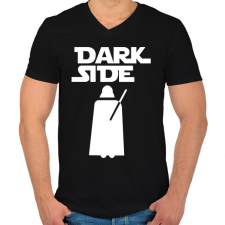 PRINTFASHION Dark Side páros minta - Férfi V-nyakú póló - Fekete férfi póló