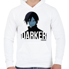 PRINTFASHION Darker than Black - Férfi kapucnis pulóver - Fehér