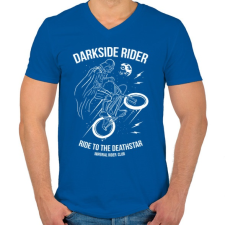 PRINTFASHION Darkside rider - Férfi V-nyakú póló - Királykék férfi póló