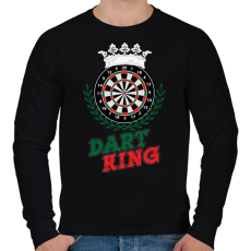 PRINTFASHION Dart King - Férfi pulóver - Fekete