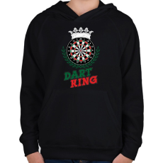 PRINTFASHION Dart King - Gyerek kapucnis pulóver - Fekete