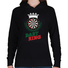 PRINTFASHION Dart King - Női kapucnis pulóver - Fekete női pulóver, kardigán