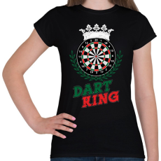 PRINTFASHION Dart King - Női póló - Fekete