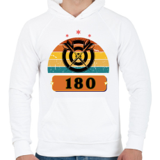 PRINTFASHION darts5 - Férfi kapucnis pulóver - Fehér