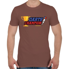 PRINTFASHION Darts bajnok - Férfi póló - Mogyoróbarna férfi póló