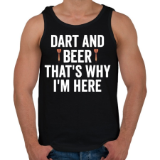 PRINTFASHION Darts&beer - Férfi atléta - Fekete atléta, trikó