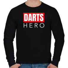 PRINTFASHION DARTS HERO - Férfi pulóver - Fekete