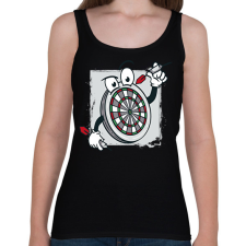 PRINTFASHION Darts - Női atléta - Fekete női trikó