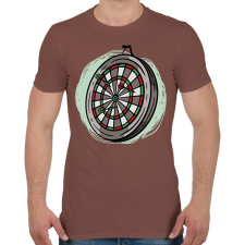 PRINTFASHION Darts tábla - Férfi póló - Mogyoróbarna férfi póló