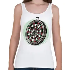 PRINTFASHION Darts tábla - Női atléta - Fehér női trikó