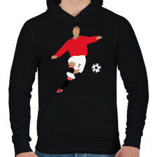 PRINTFASHION David Beckham - Férfi kapucnis pulóver - Fekete férfi pulóver, kardigán