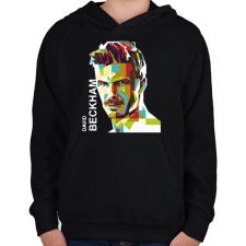 PRINTFASHION David Beckham focista - Gyerek kapucnis pulóver - Fekete gyerek pulóver, kardigán