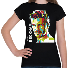 PRINTFASHION David Beckham focista - Női póló - Fekete női póló
