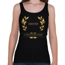 PRINTFASHION Dávid - Női atléta - Fekete női trikó