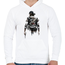 PRINTFASHION Days gone  bad ass - Férfi kapucnis pulóver - Fehér