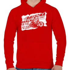 PRINTFASHION Daytona - Férfi kapucnis pulóver - Piros