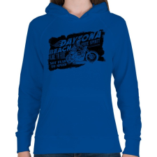 PRINTFASHION Daytona - Női kapucnis pulóver - Királykék női pulóver, kardigán