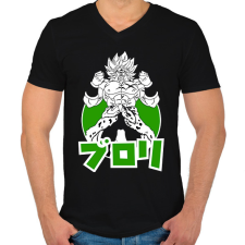 PRINTFASHION DBS BROLY - Férfi V-nyakú póló - Fekete férfi póló