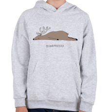 PRINTFASHION De(er)pressed - Gyerek kapucnis pulóver - Sport szürke