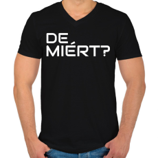 PRINTFASHION DE MIÉRT - Férfi V-nyakú póló - Fekete