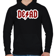 PRINTFASHION DEAD - ACDC paródia - Férfi kapucnis pulóver - Fekete férfi pulóver, kardigán