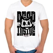 PRINTFASHION Dead inside - Férfi V-nyakú póló - Fehér férfi póló