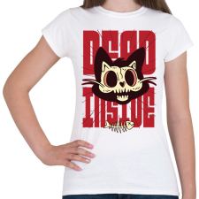 PRINTFASHION Dead inside - Női póló - Fehér női póló