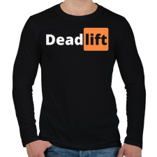 PRINTFASHION Deadlift - Férfi hosszú ujjú póló - Fekete férfi póló