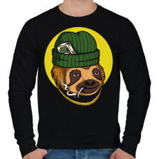 PRINTFASHION Dealer lajhár - Férfi pulóver - Fekete