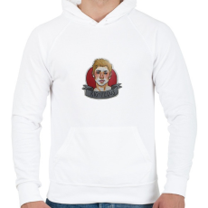PRINTFASHION Dean - Férfi kapucnis pulóver - Fehér