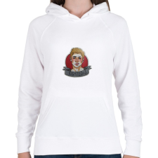 PRINTFASHION Dean - Női kapucnis pulóver - Fehér női pulóver, kardigán