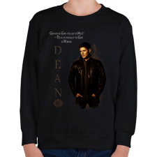 PRINTFASHION dean winchester - Gyerek pulóver - Fekete gyerek pulóver, kardigán