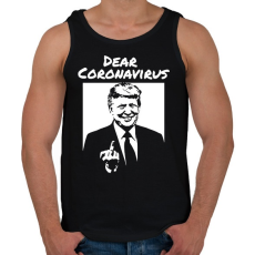 PRINTFASHION Dear coronavirus - Férfi atléta - Fekete