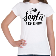 PRINTFASHION Dear Santa - Női póló - Fehér női póló