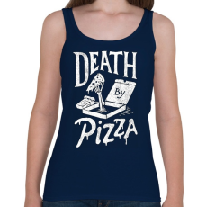 PRINTFASHION Death by pizza - Női atléta - Sötétkék