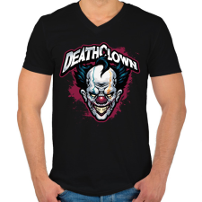 PRINTFASHION Death Clowns - Férfi V-nyakú póló - Fekete férfi póló