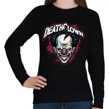PRINTFASHION Death Clowns - Női pulóver - Fekete női pulóver, kardigán