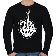 PRINTFASHION Death Middle Finger - Férfi pulóver - Fekete férfi pulóver, kardigán