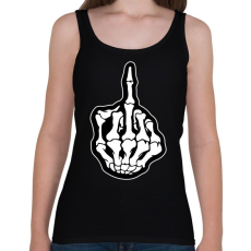 PRINTFASHION Death Middle Finger - Női atléta - Fekete