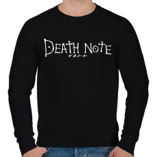 PRINTFASHION Death note (fehér) - Férfi pulóver - Fekete