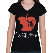 PRINTFASHION Death Note - Női V-nyakú póló - Fekete női póló