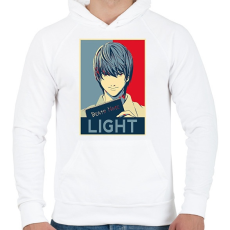 PRINTFASHION Death Note - Yagami - Férfi kapucnis pulóver - Fehér